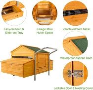 Esright Mobile Chicken Coop with 6 Nestboxes Quality Details