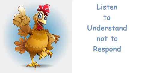 Listen to Understand not to respond