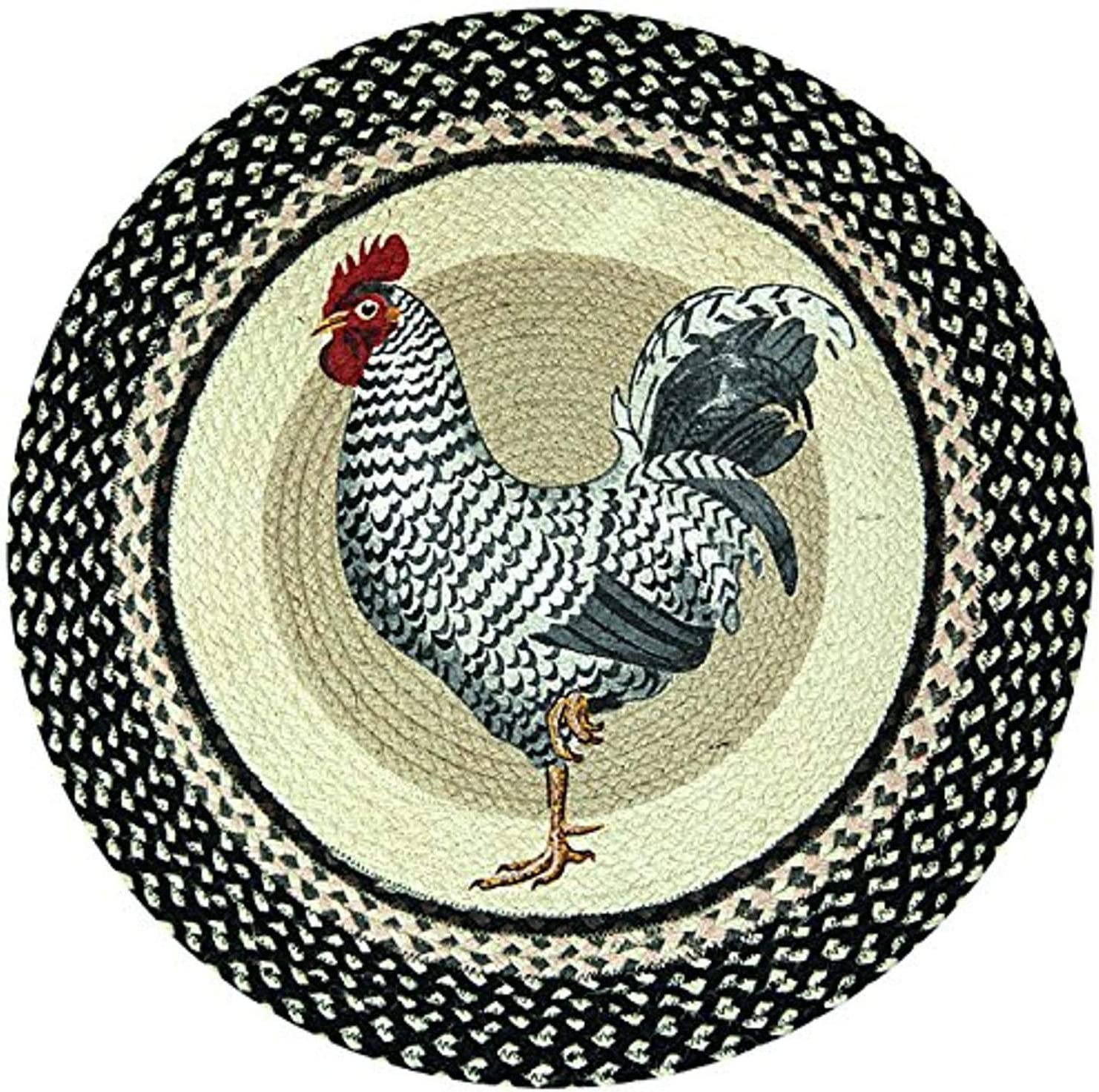 ROUND RUG ROOSTER 