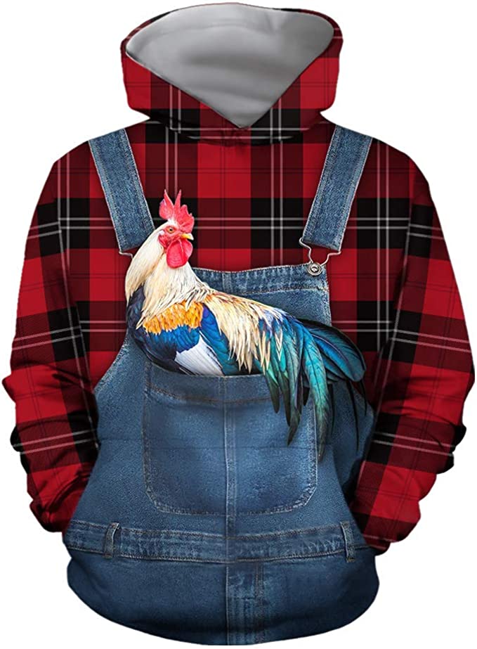 Chicken & Rooster Design Hoodies For The Whole Family