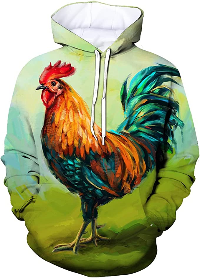 Chicken & Rooster Design Hoodies For The Whole Family